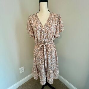 Multicolor Floral Midi Dress